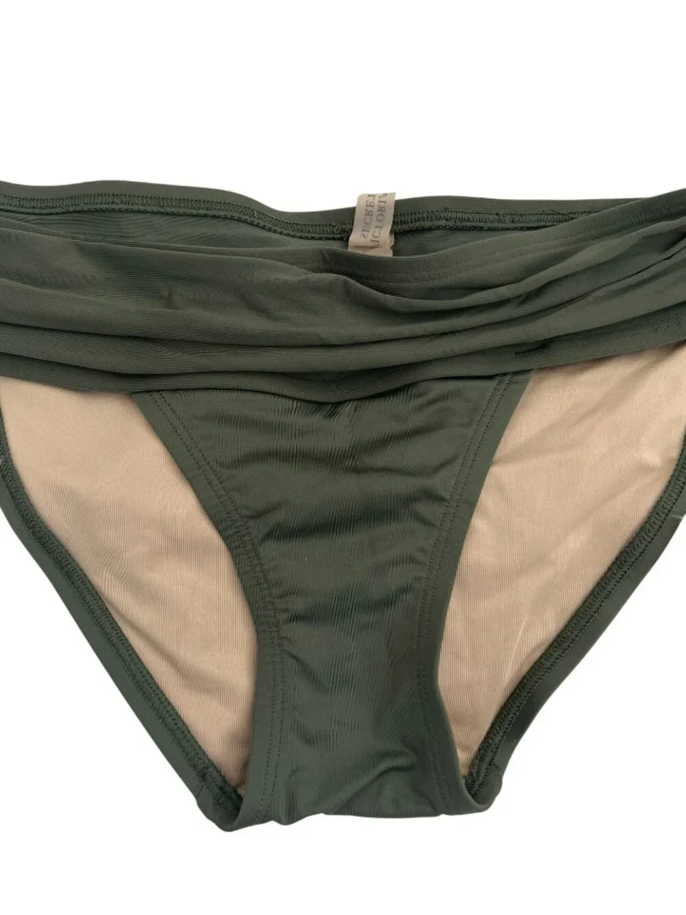 Victorias Secret Green Bikini Bottom With Ruched Waistband
